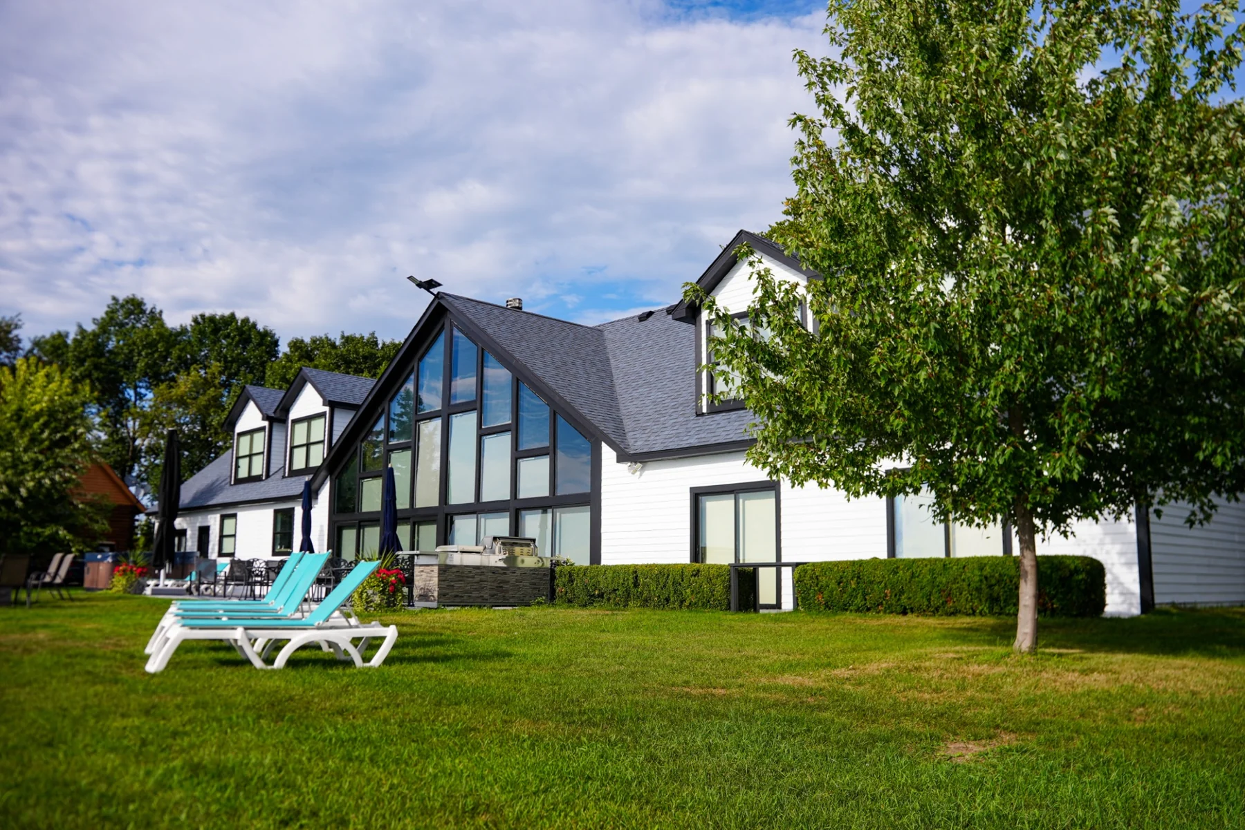 Custom home exterior from the Patterson family's project portfolio